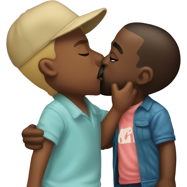 kanye west kissing tyler the creator emoji