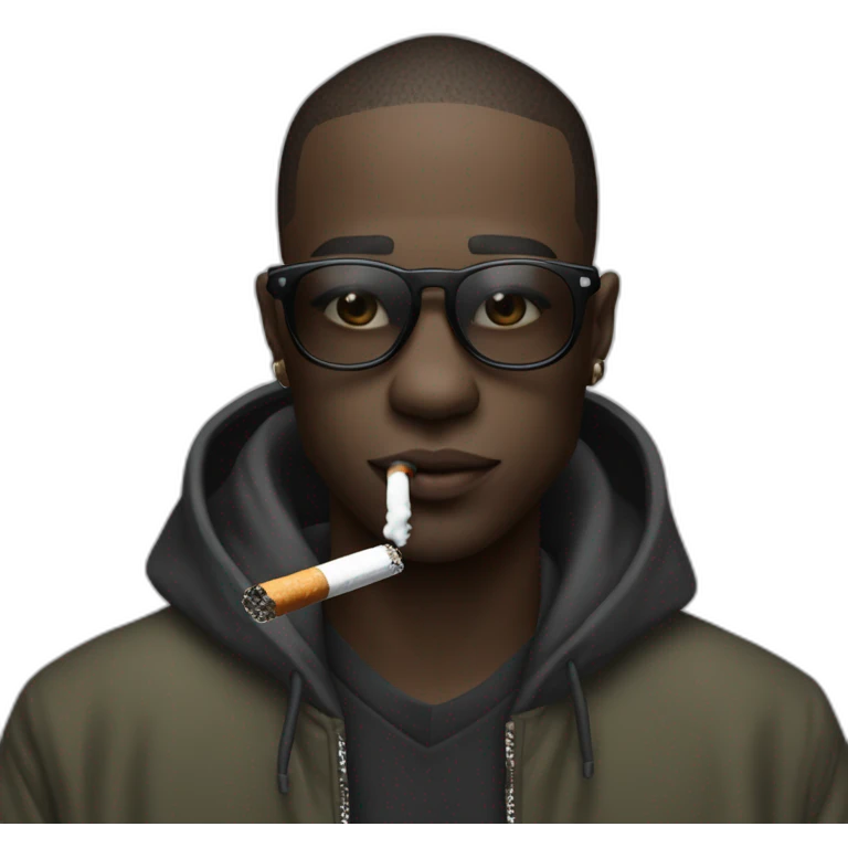le rappeur jok'air avec une cigarette emoji
