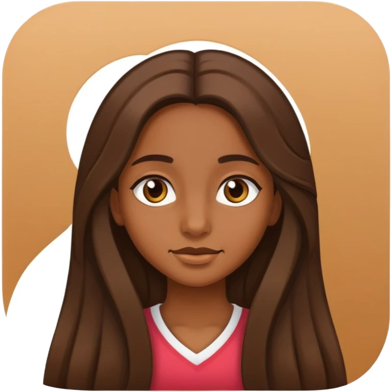 Niña morena con el pelo largo  emoji