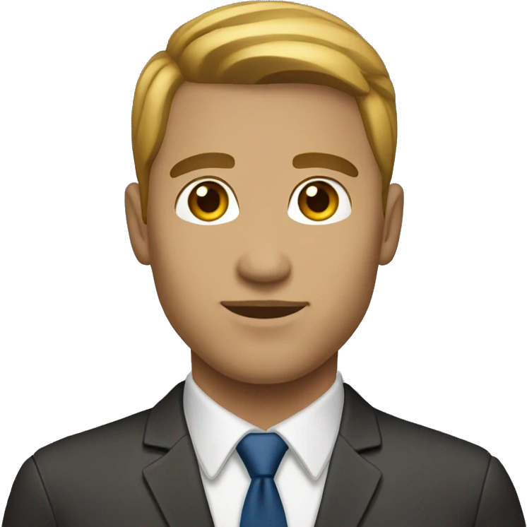 manager male light skin brown hair 30 yo emoji