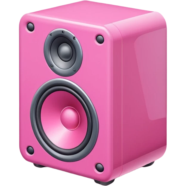 mac os icon pink audio speaker isometric emoji