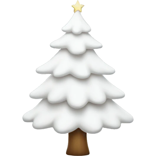 White Christmas tree emoji