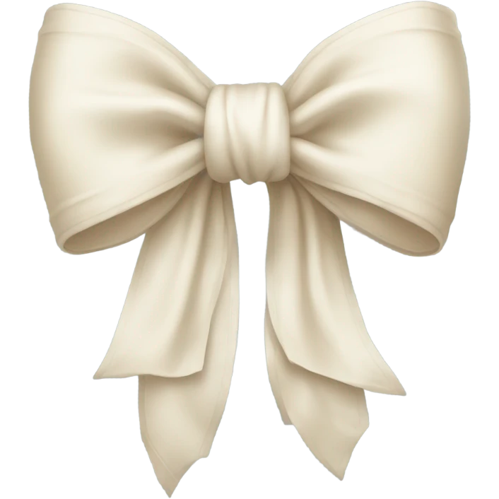 Light cream bow emoji