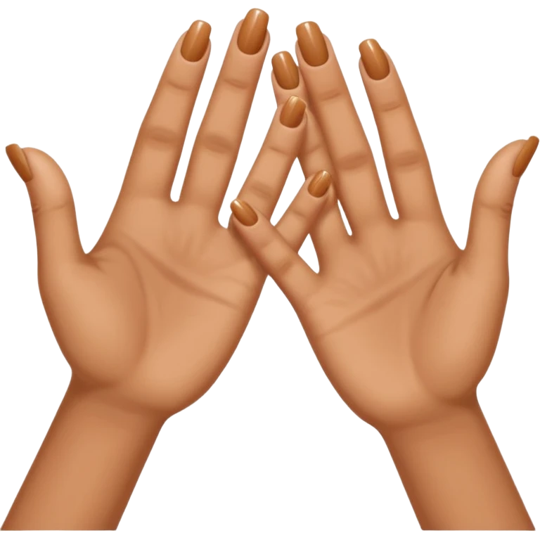 Enjoying hands emoji