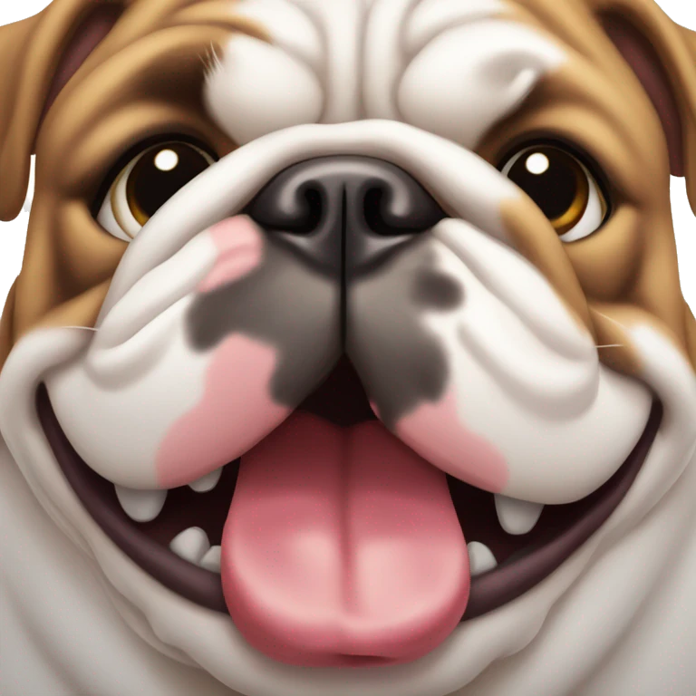 English bulldog smile emoji