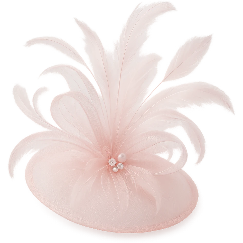 pink fascinator, soft and dreamy emoji