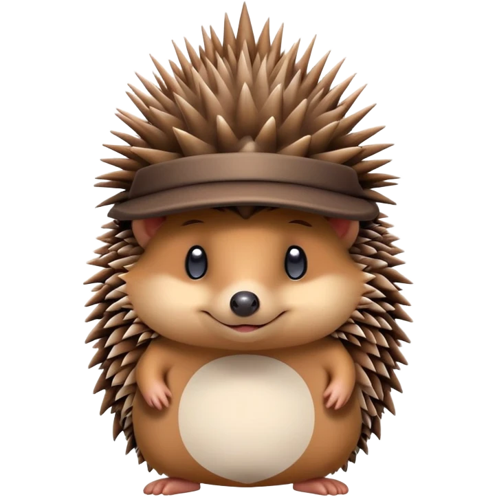 Hedgehog wearing hat emoji