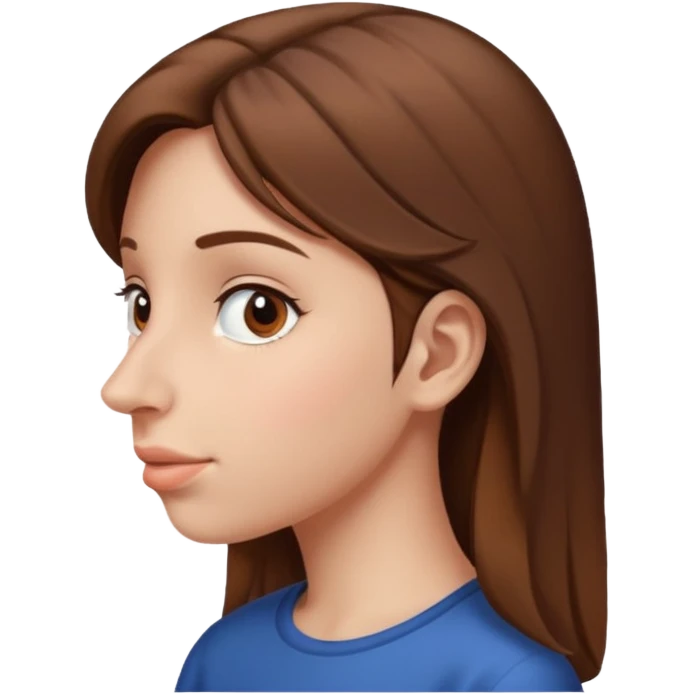 Girl with big Nose, side view emoji
