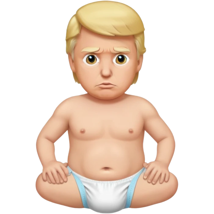 Donald trump realistic diaper emoji