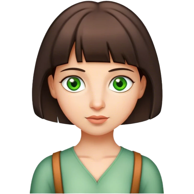 Dora l'exploratrice with fair skin with green eyes emoji