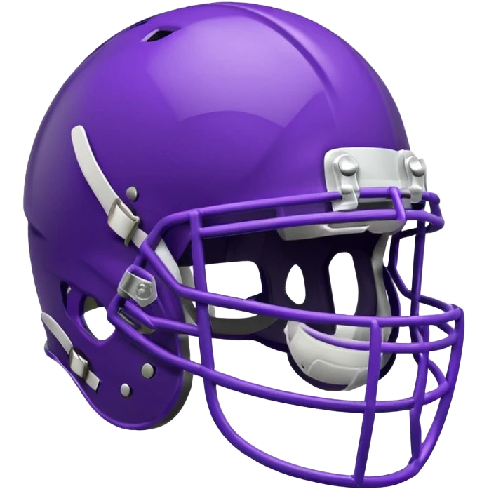 College football player helmet in purple color emoji