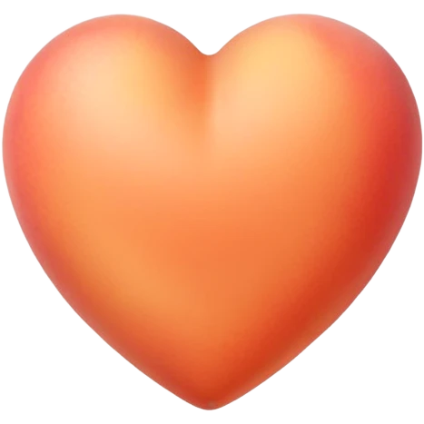 Peach color heart emoji