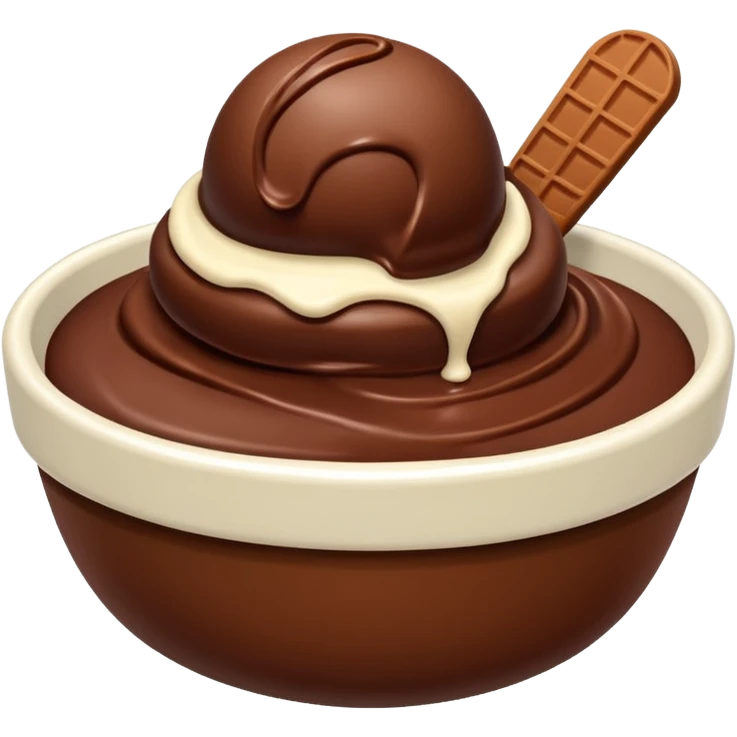 choclate icecream in bowl emoji