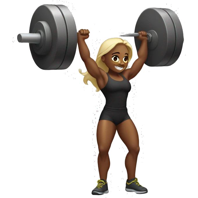 Buff girl lifting  emoji
