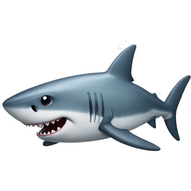 Tired shark emoji