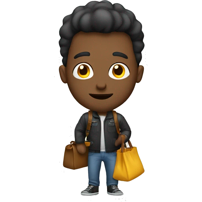 Guy with bag emoji