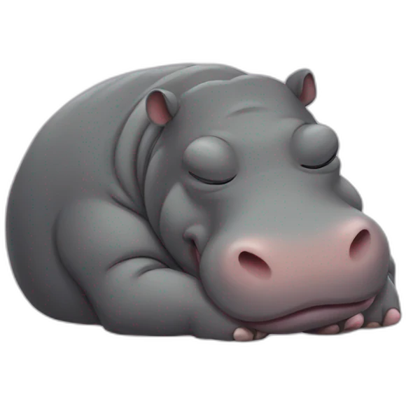 Sleeping hippo emoji