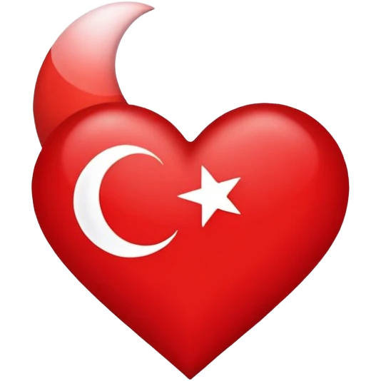 Turquie drapeau cœur  emoji