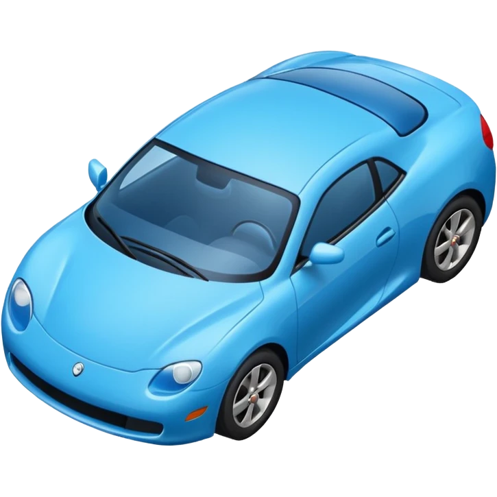 Top down view of the blue car emoji emoji