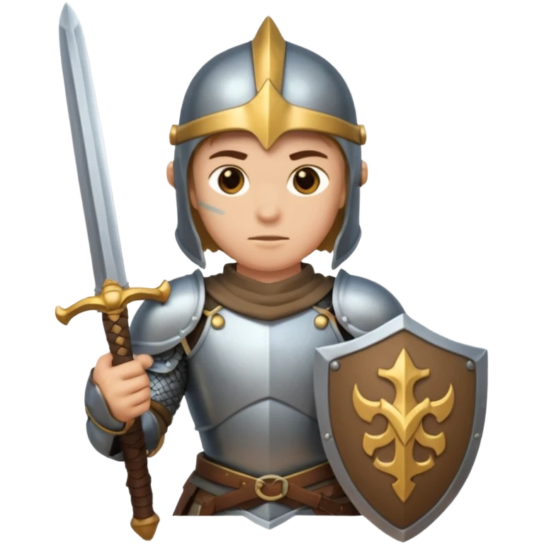 فارس حديدي يحمل سيف emoji