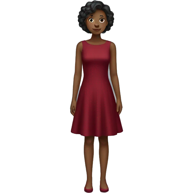 Dark red dress emoji