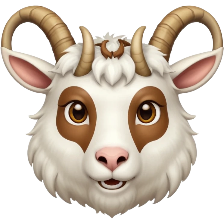 Goat face with horn emoji