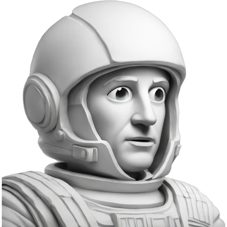 Greek statue of an astronaut emoji