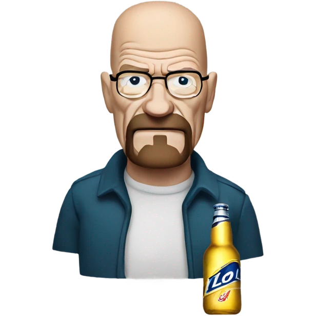 Walter white drinking a miller light emoji