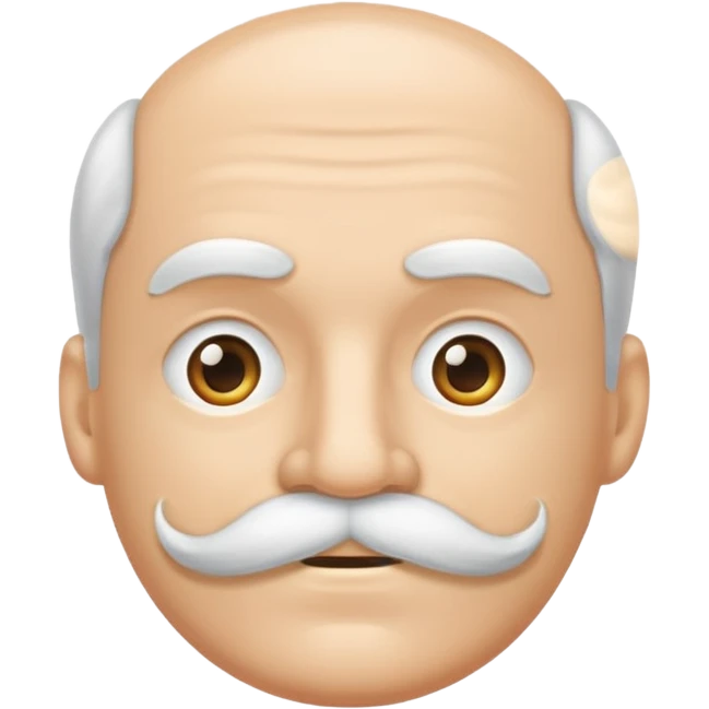 white mustache  emoji