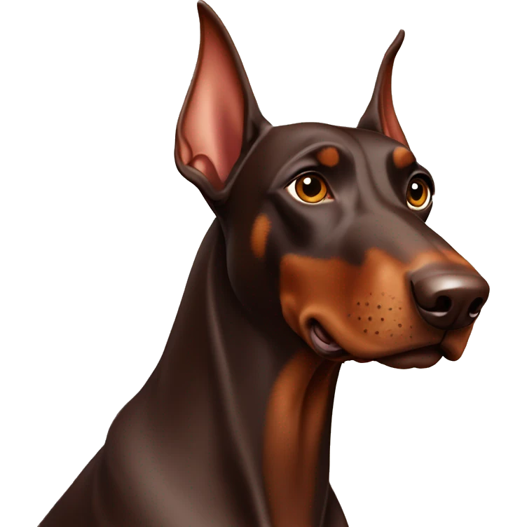 chocolate Doberman dog emoji