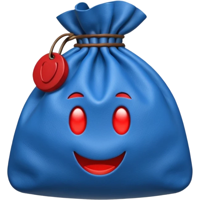 money bag blue (#00A3E0) and red (#F9423A) emoji