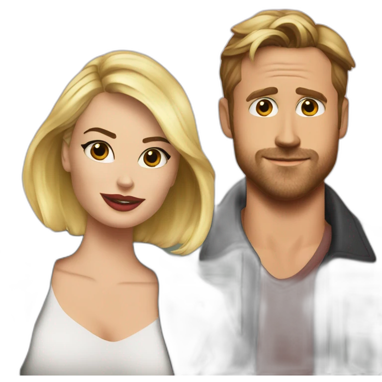 margot robbie and ryan gosling emoji