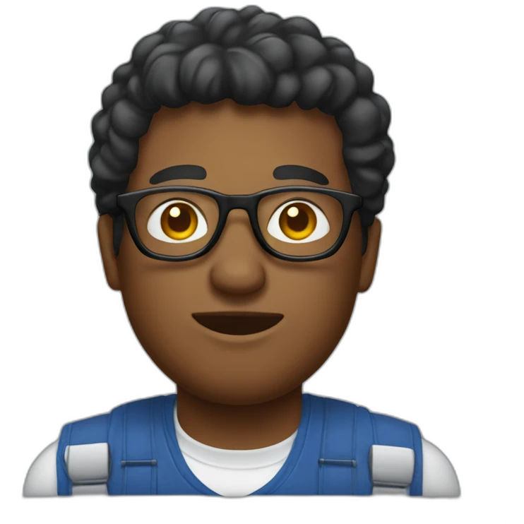 kentucky man with overalls and glassess emoji