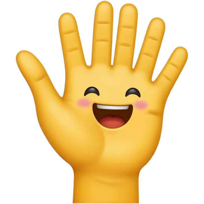 Devi creare un emoticon che sta per tirare uno schiaffo al contrario, cioè che colpisce con le nocche con la parte superiore della mano..e non con il palmo...ciò il verso opposto. emoji