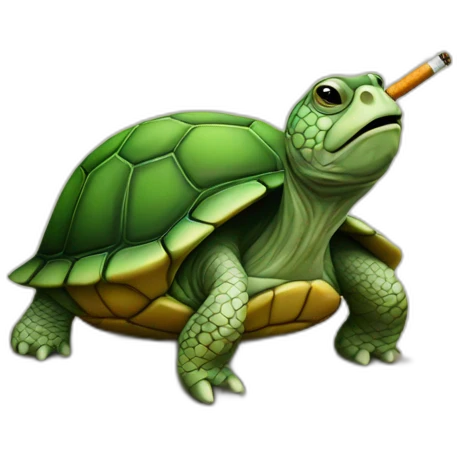 turtle smoking a cigarette emoji