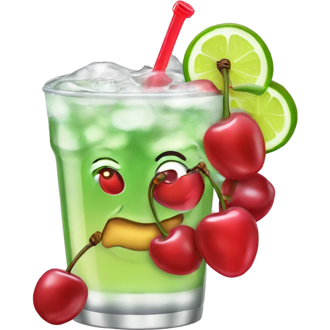 poppi cherry limeade soda  emoji