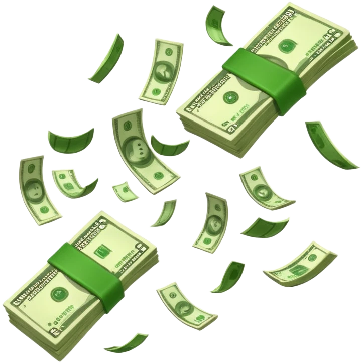 money falling emoji