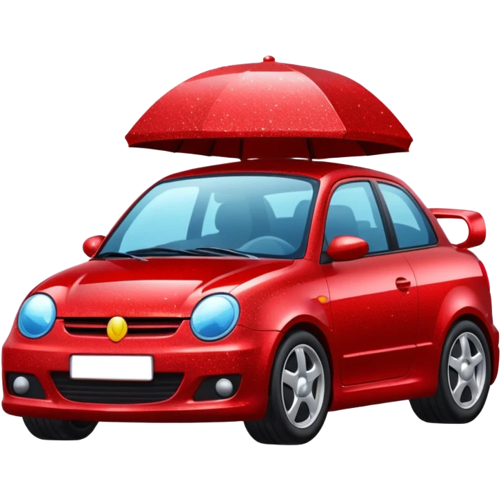 red glitter car emoji