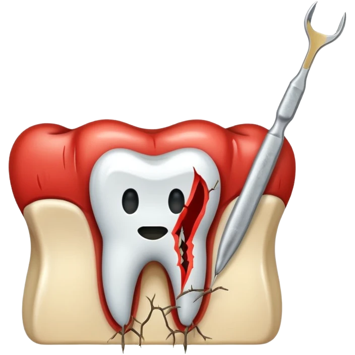Tooth extracted holded by tweezer emoji