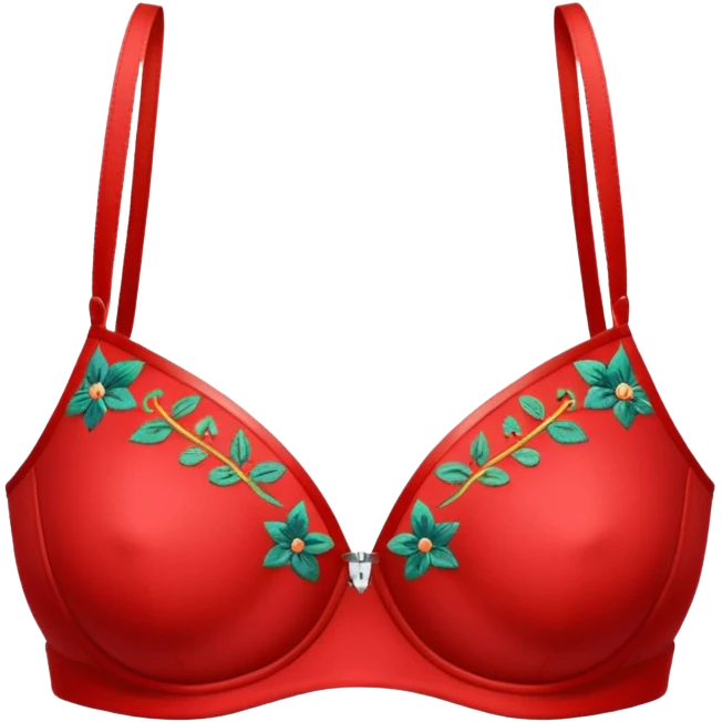 Red bra written mike one chest like embroidery emoji