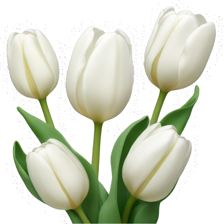 White tulips emoji
