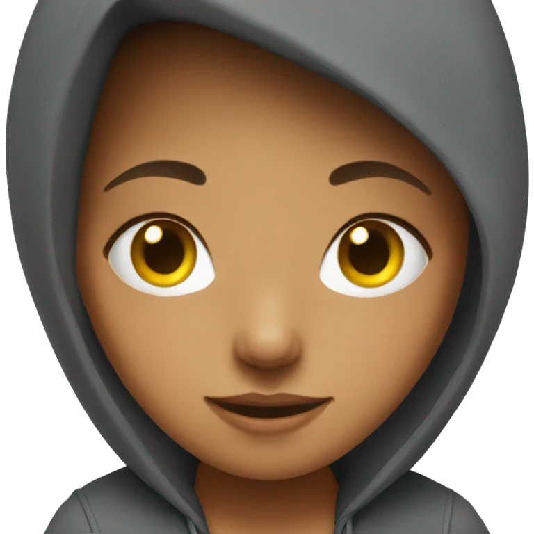Girl with hoodie  emoji