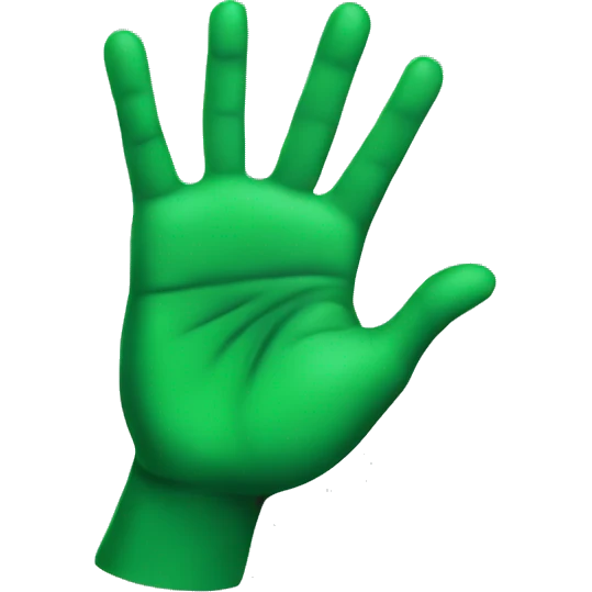 raised two hands green emoji