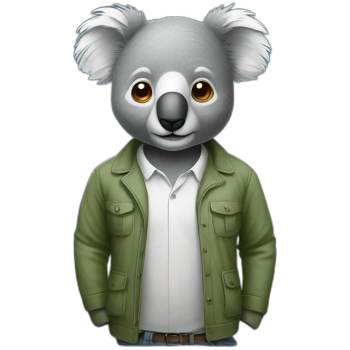smart lean math koala man emoji
