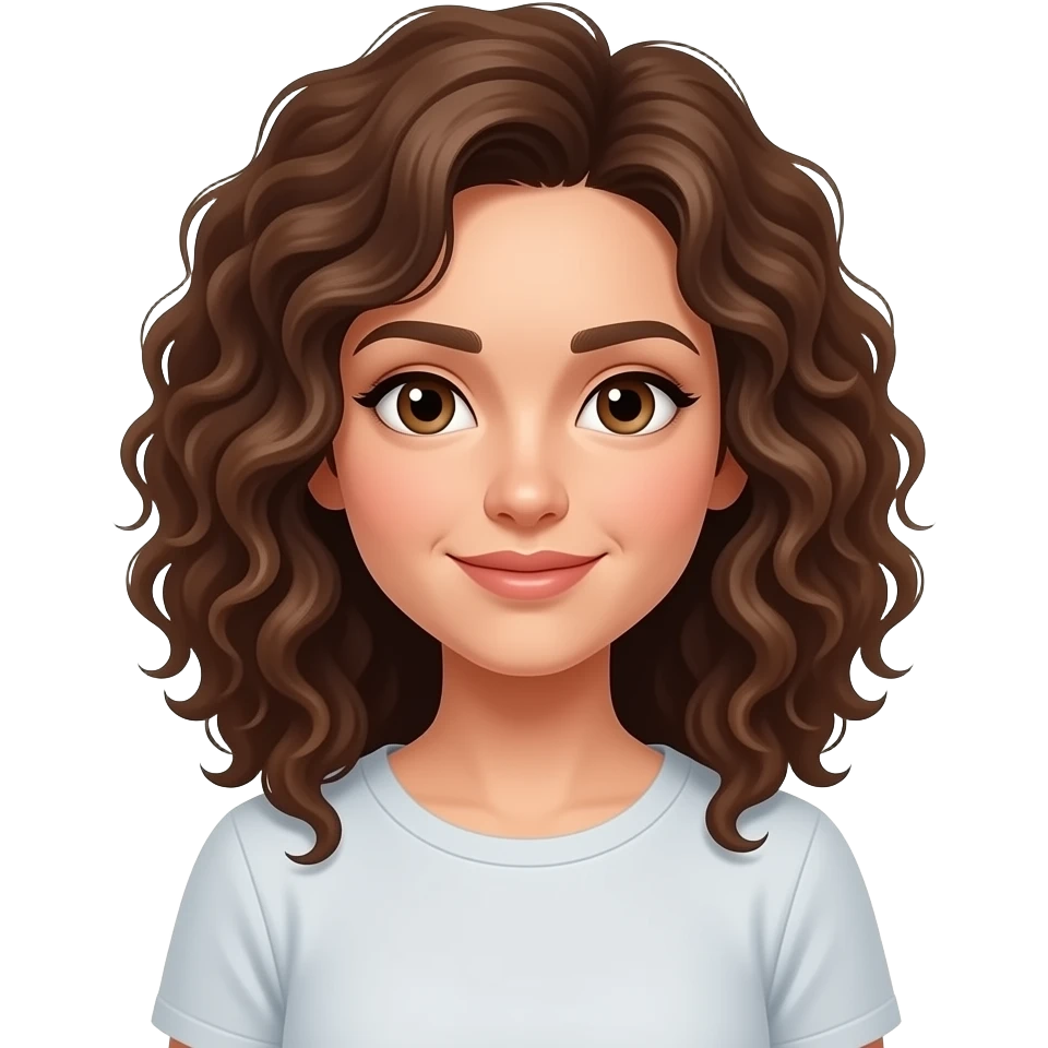 Female brown curly hair Waiting for someone emoji