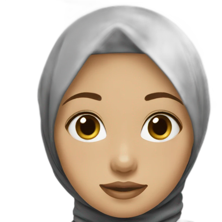 Fille hijab emoji