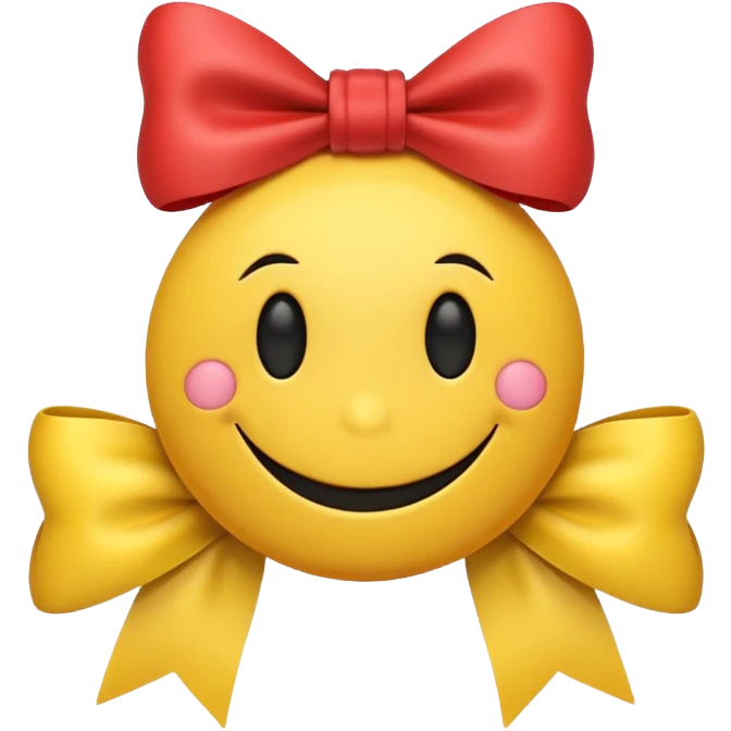 Smiley face with bow emoji