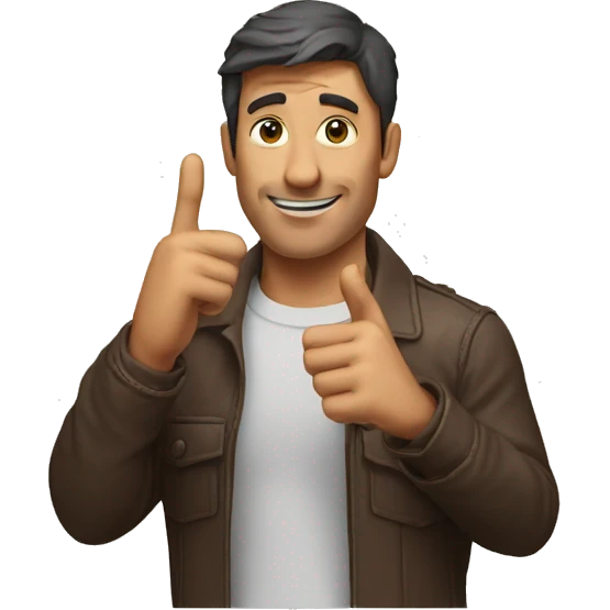 make this guy point his left hand index finger point to the right  emoji