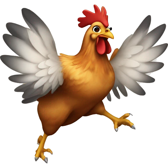 Chicken jumping emoji