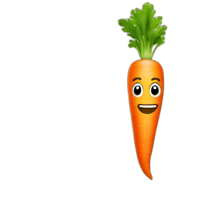 bright carrot with a star wake emoji